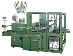 Paper roll wrapping machine