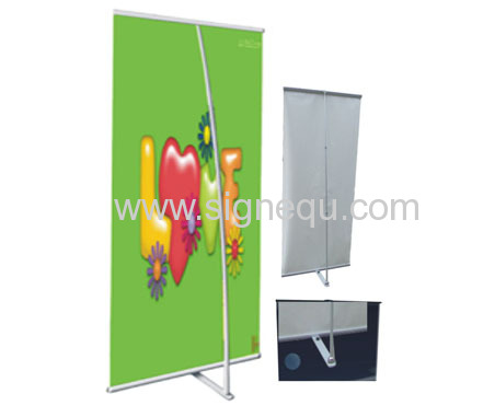 L banner stands