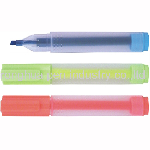 Retractable highlighter pen