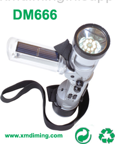 Solar Power Flashlight With AM/FM Radio