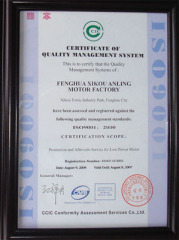 Certificate Of Quality Management System