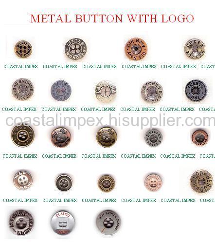 METAL BUTTON WITH LOGO