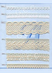 cotton crochet lace and ribbon