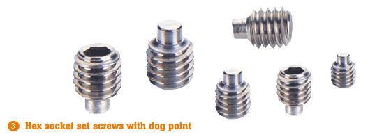 Hex socket set screws