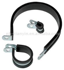 Stainless Steel Fixing Hose Clamp with Rubber Cushioned