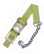 3 Inch Ratchet Strap with Chain Anchor-Cargo Tie Down
