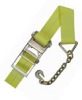 4 Inch Ratchet Strap w Chain Anchor-Cargo Tie Down