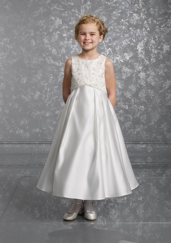 Satin Flower Girls Dress