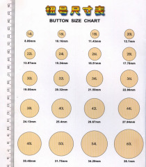 button size chart