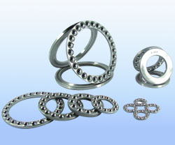 Thrust ball bearing with double-pressed cage