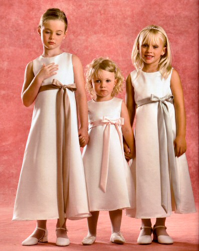 Satin-Flower-Girl Dress