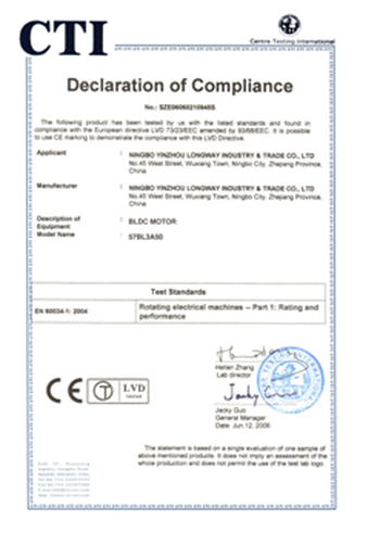 CE CERTIFICATE