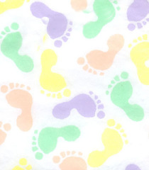 footprint coloured christmas tissue paper