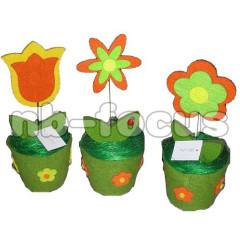 Felt flower pot Decoration