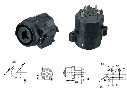 XLR Chassis Socket