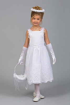 Satin-Flower Girl Gown