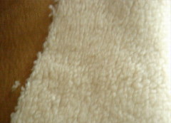 Poly Suede- Bonded Sherpa Fleece Fabric