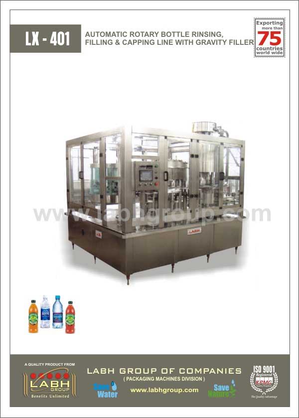 Automatic Rotary Bottle Rinsing, Filling And Capping Line