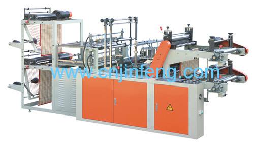 High Speed Computer Control Continuous Rolling Flat and Vest Bag Making Machine