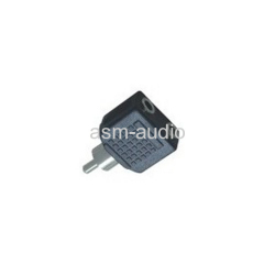 RCA Plug to 2 3.5mm mono jacks  Audio Adaptor