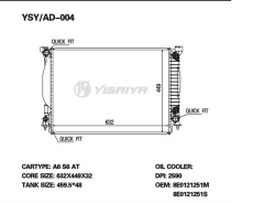 car radiator for AUDI A6