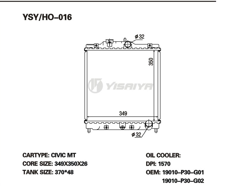 CIVIC car Radiator