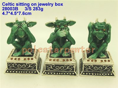 pewter jewelry box