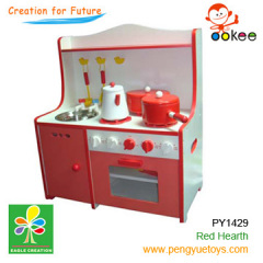wooden kitchen playing toy