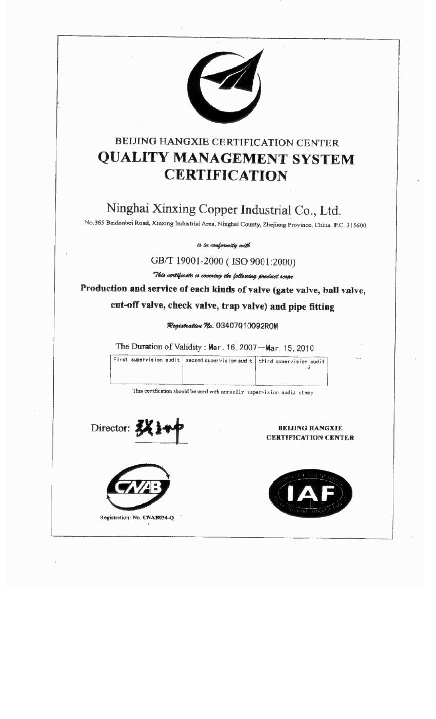 ISO9001 Certificate