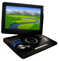 13"180 Rotatable/TV/GAME/Card  Reader /USB Portable DVD Player