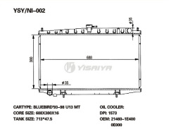 auto Radiator for bluebird