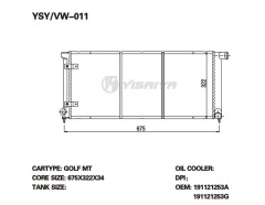 vw golf Radiator