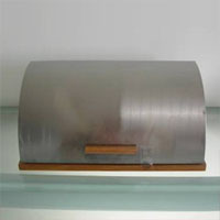 Stainless Steel Wooden Bottom Bread Box