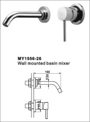 Wall mounted basin mixer