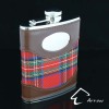 Personalized Red Plaid Hip Flask