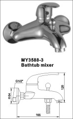 Bathtub faucet mixers