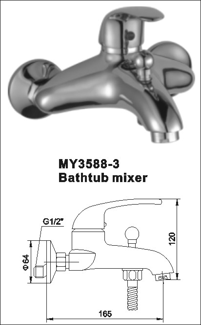 Bathtub faucet mixers