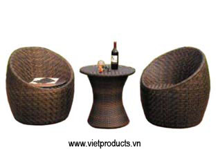 resin wicker coffee table set