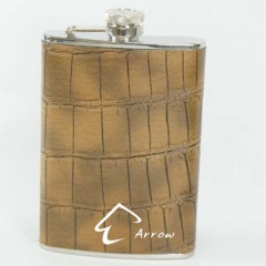 Brown Leather Hip Flask