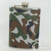 Camouflage Leahter Hip Flask