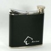 Cigar Hip Flask with Leather Surface