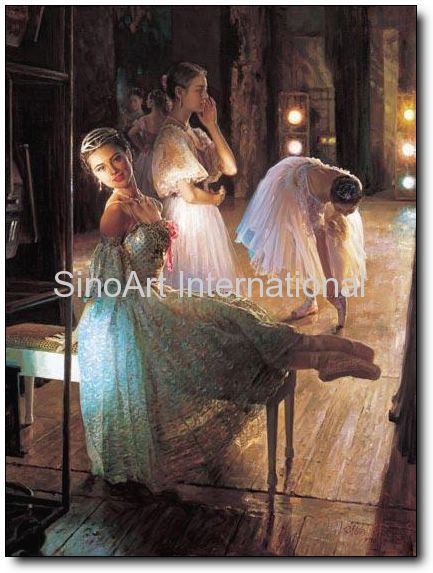 ballet dancer oil painting