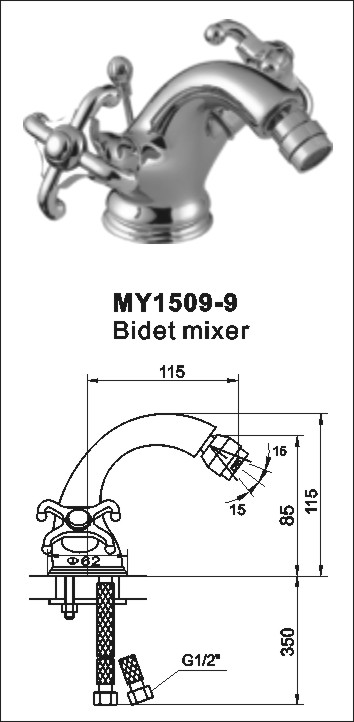 double handle bidet mixer