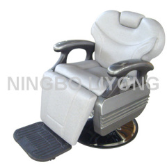 silver color barber chair