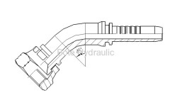 JIC 37  Cone Seal 45 Elbow Fitting