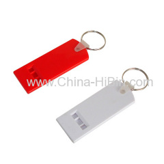 Plastic Whistle Key Chain