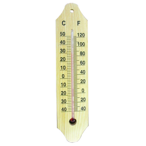 Wooden Back Thermometer