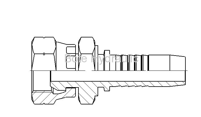 BSPP 60 Cone Seal Double Hexagon Fitting