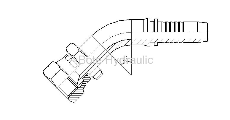 JIS BSPP 60 Cone Seal 45 Elbow Fitting