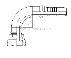 Metric 60 Cone Seal 90 Elbow Fitting